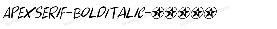 ApexSerif-BoldItalic字体转换