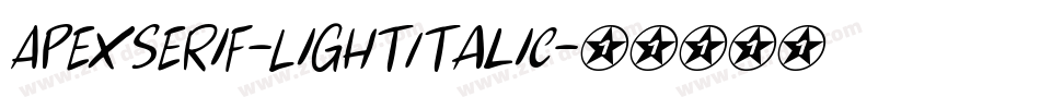 ApexSerif-LightItalic字体转换