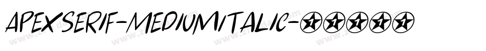 ApexSerif-MediumItalic字体转换