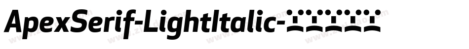 ApexSerif-LightItalic字体转换