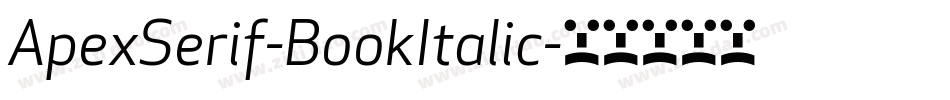 ApexSerif-BookItalic字体转换