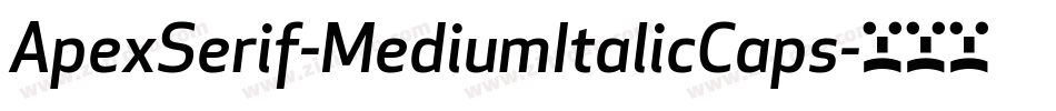 ApexSerif-MediumItalicCaps字体转换