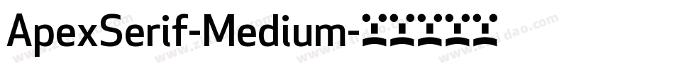 ApexSerif-Medium字体转换