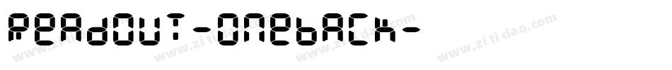 Readout-OneBack字体转换