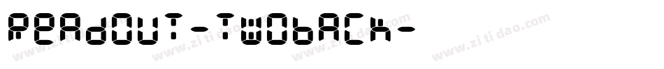 Readout-TwoBack字体转换