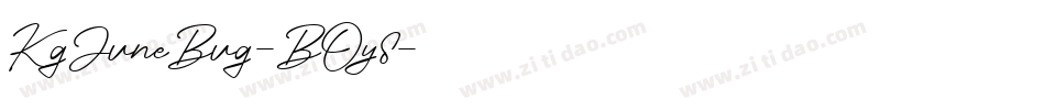 KgJuneBug-BOy8字体转换