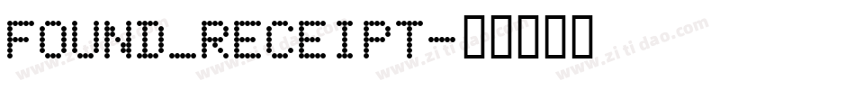 Found_Receipt字体转换