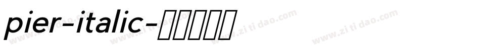 pier-italic字体转换