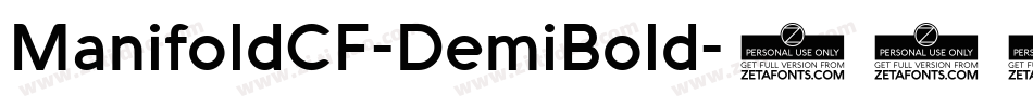 ManifoldCF-DemiBold字体转换