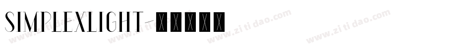 SimplexLight字体转换
