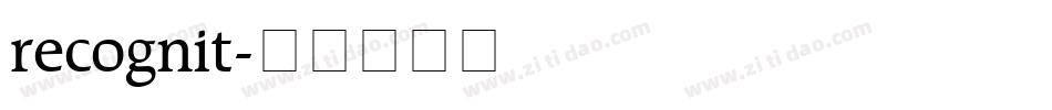 recognit字体转换