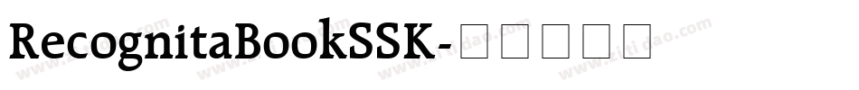 RecognitaBookSSK字体转换