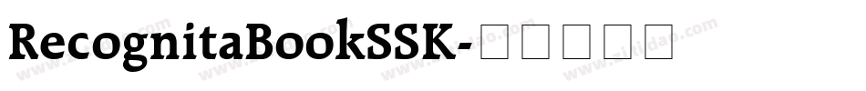 RecognitaBookSSK字体转换