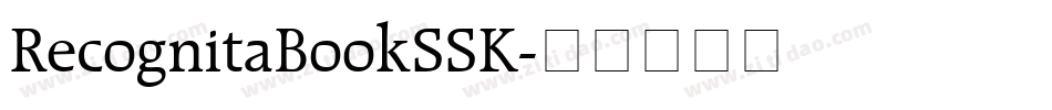 RecognitaBookSSK字体转换