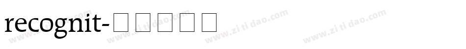 recognit字体转换