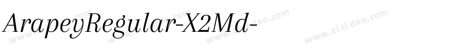 ArapeyRegular-X2Md字体转换