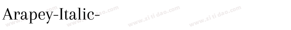 Arapey-Italic字体转换