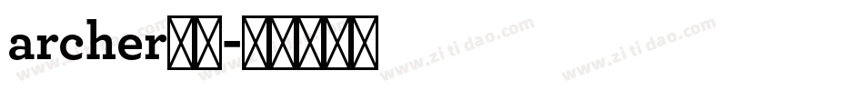 archer字库字体转换