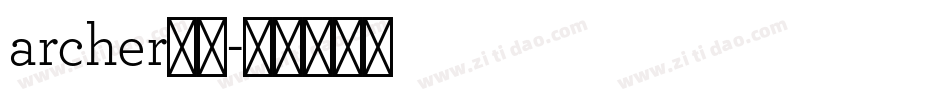 archer字库字体转换