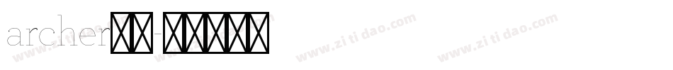 archer字库字体转换