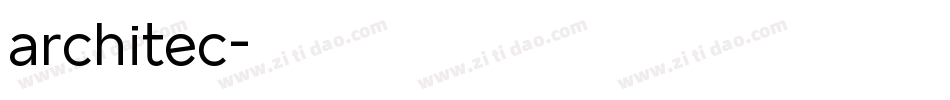 architec字体转换