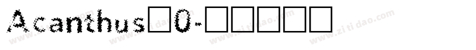 Acanthus_0字体转换