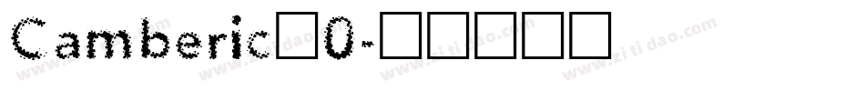 Camberic_0字体转换