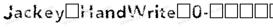 Jackey_HandWrite_0字体转换