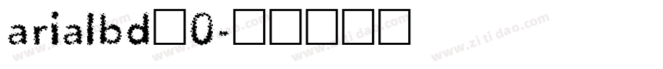 arialbd_0字体转换
