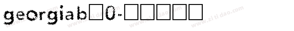 georgiab_0字体转换
