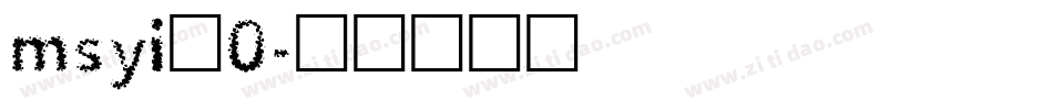 msyi_0字体转换