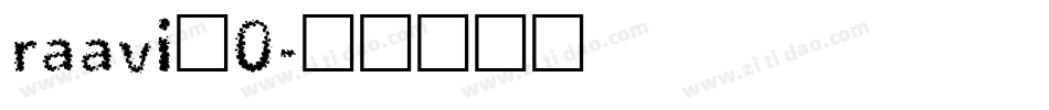 raavi_0字体转换