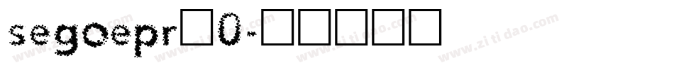 segoepr_0字体转换