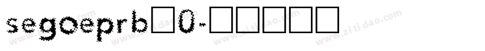 segoeprb_0字体转换