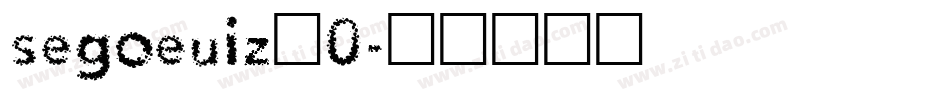 segoeuiz_0字体转换