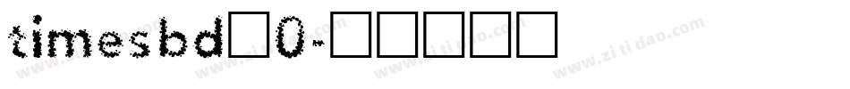 timesbd_0字体转换