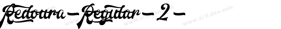 Redoura-Regular-2字体转换