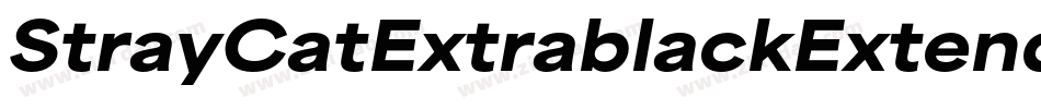 StrayCatExtrablackExtendedOblique-Gwea字体转换