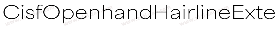 CisfOpenhandHairlineExtendedOblique-BnGd字体转换