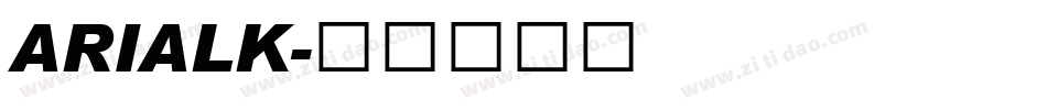 ARIALK字体转换