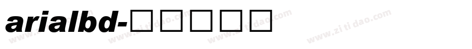 arialbd字体转换