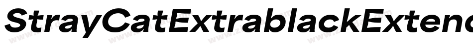 StrayCatExtrablackExtendedOblique-Gwea字体转换