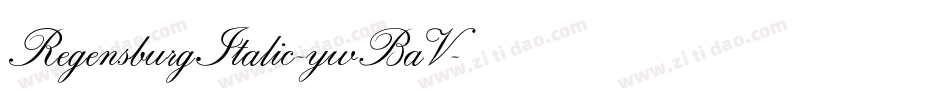 RegensburgItalic-ywBaV字体转换