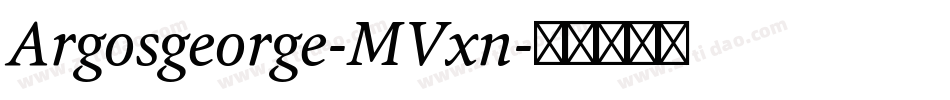 Argosgeorge-MVxn字体转换