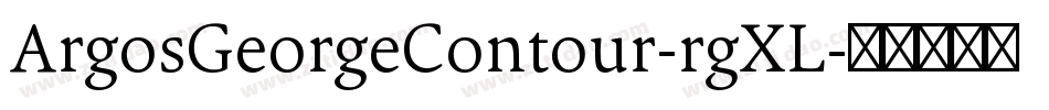 ArgosGeorgeContour-rgXL字体转换