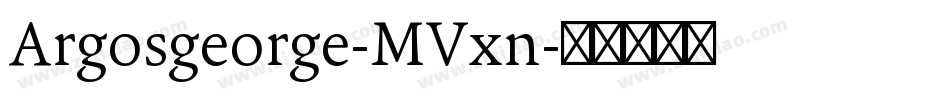 Argosgeorge-MVxn字体转换