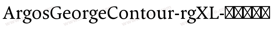 ArgosGeorgeContour-rgXL字体转换