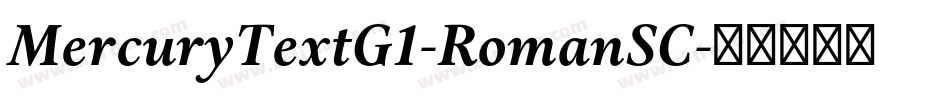 MercuryTextG1-RomanSC字体转换