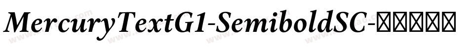 MercuryTextG1-SemiboldSC字体转换