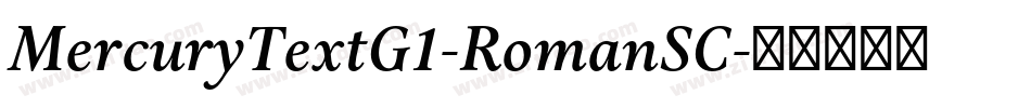 MercuryTextG1-RomanSC字体转换